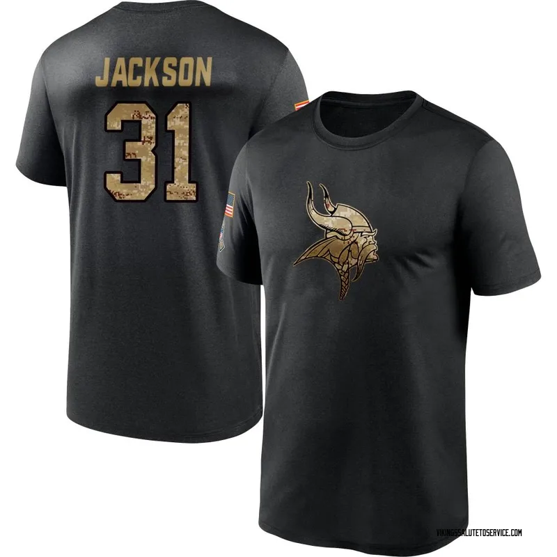 Men's Khyree Jackson Minnesota Vikings Black 2020 Salute To Service Performance T-Shirt