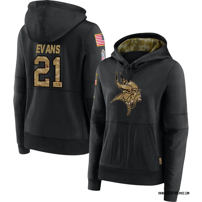 Akayleb Evans Minnesota Vikings Men's Legend Olive Salute to Service  Sideline Long Sleeve T-Shirt