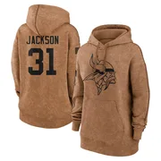 Women's Khyree Jackson Minnesota Vikings Brown 2023 Salute To Service Pullover Hoodie