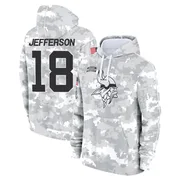 Youth Justin Jefferson Minnesota Vikings Camo Arctic 2024 Salute to Service Club Fleece Pullover Hoodie